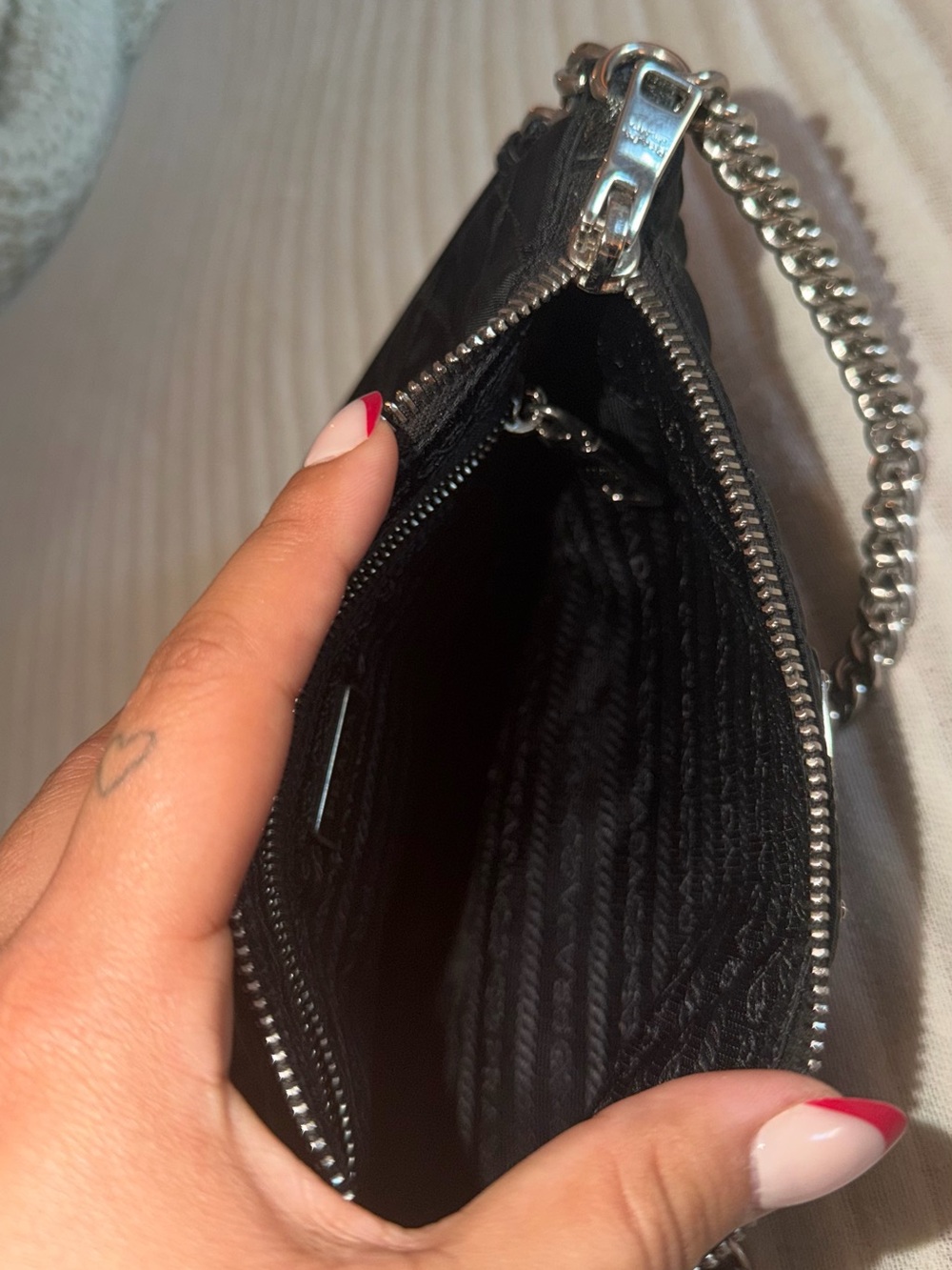 Prada Black Quilted Nylon Shoulder Bag - Picture 5 of 9